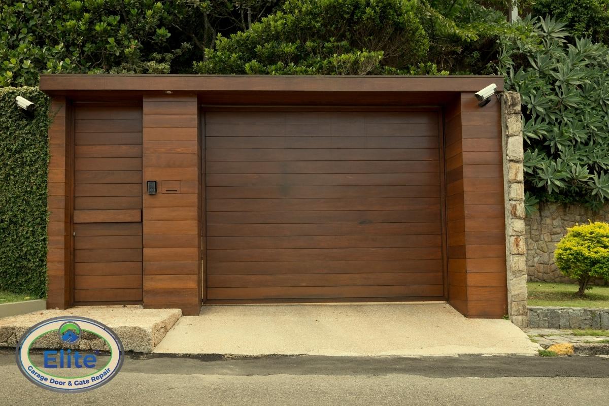 Styling the wooden garage door panels